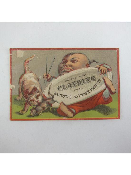 Other - Victorian Trade Card Star Braid Thread Cord Circus Clown Balance on Nose Antique
